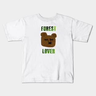 Bear the forest lover illustration Kids T-Shirt